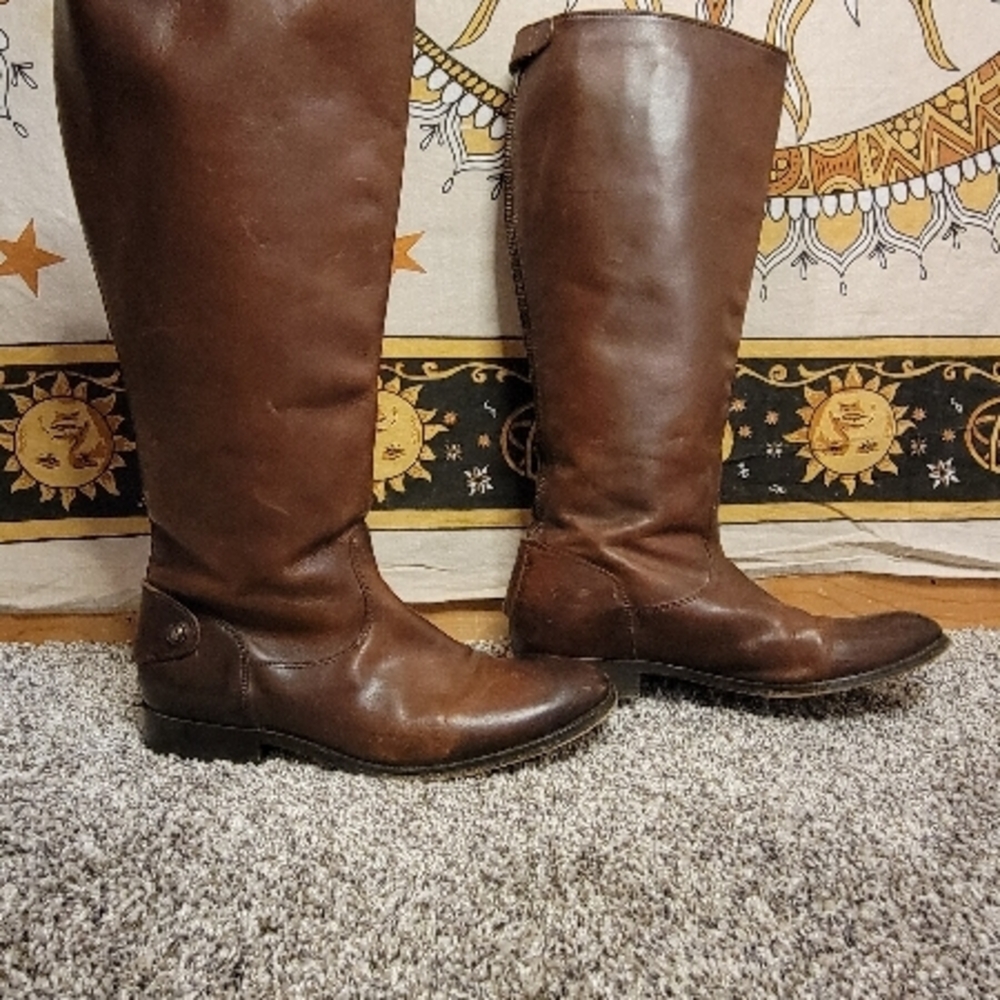 Brown Leather Riding Boots